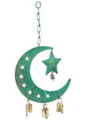 antique moon and star windchime