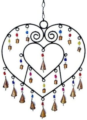 Double Heart Wind Chime