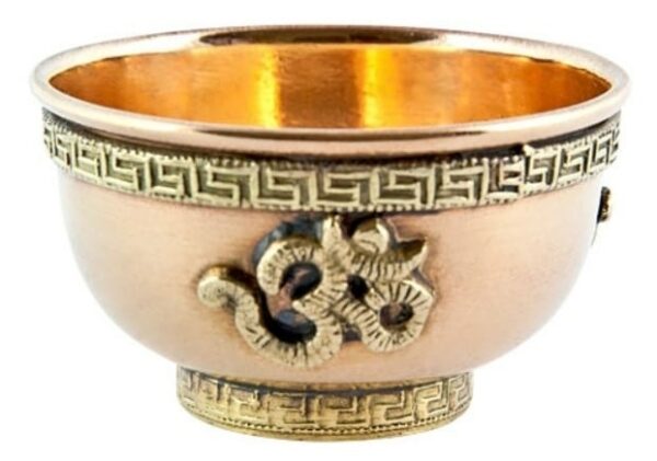 Om Copper offering bowl