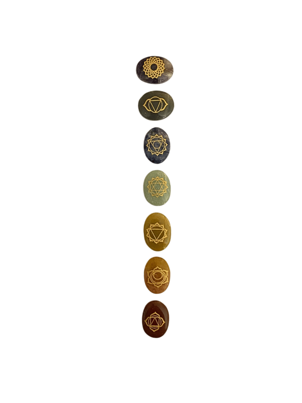 Seven chakra alignment stones